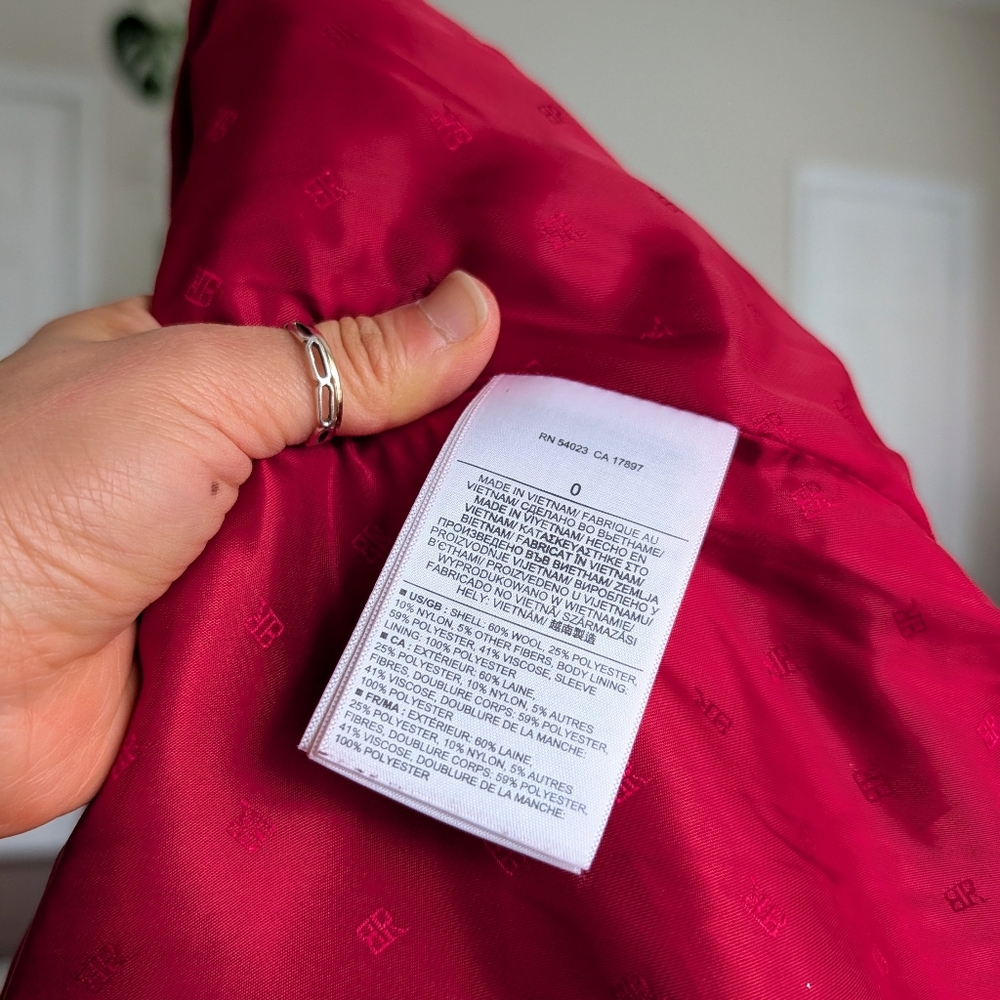 Banana Republic Red Wool Coat - Picture 8 of 8